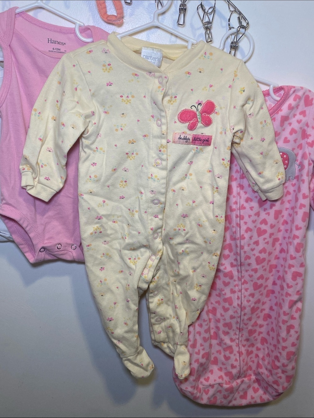 Carter's & Just One You Sleepers, and Between Baby and Hanes Onesie - Picture 4 of 7